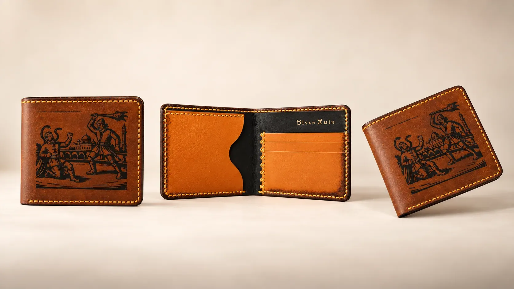 Kaveh Wallet handcrafted leather piece