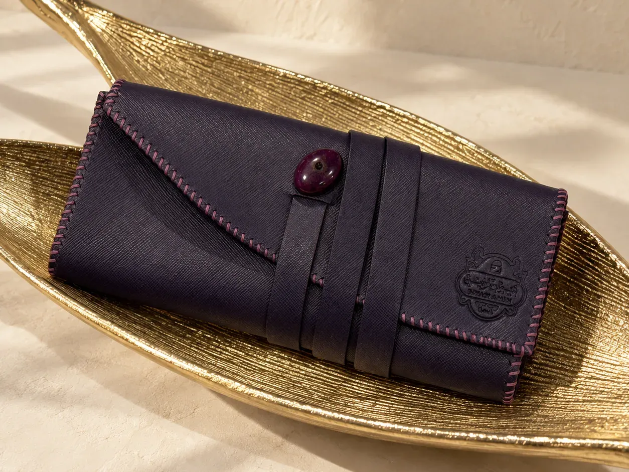 Manijeh Clutch handcrafted leather piece